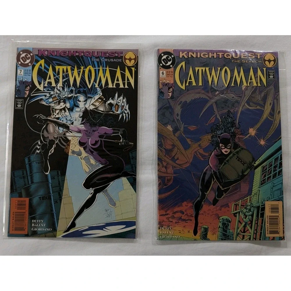 DC Comics Catwoman #6 & #7 Lot (1994) Knightquest The Search & Crusade Sealed